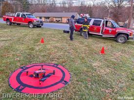 Members of our Team standby to launch our DJI M30t thermal drone.